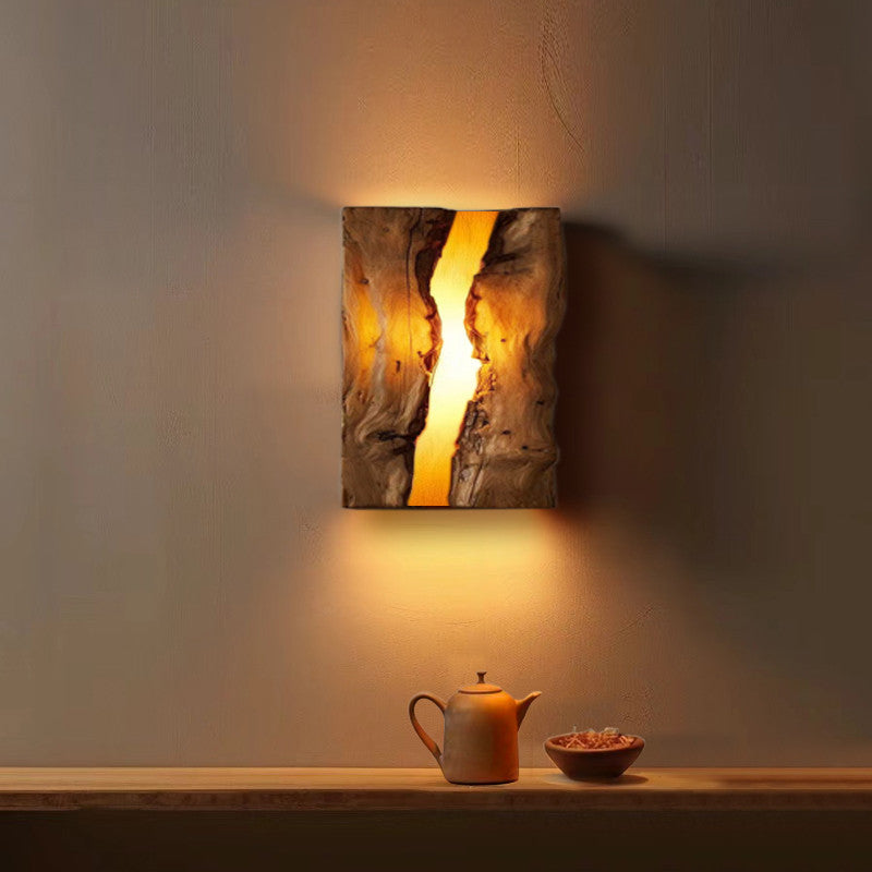 Solid Wood Wall lamp with LED Lighting