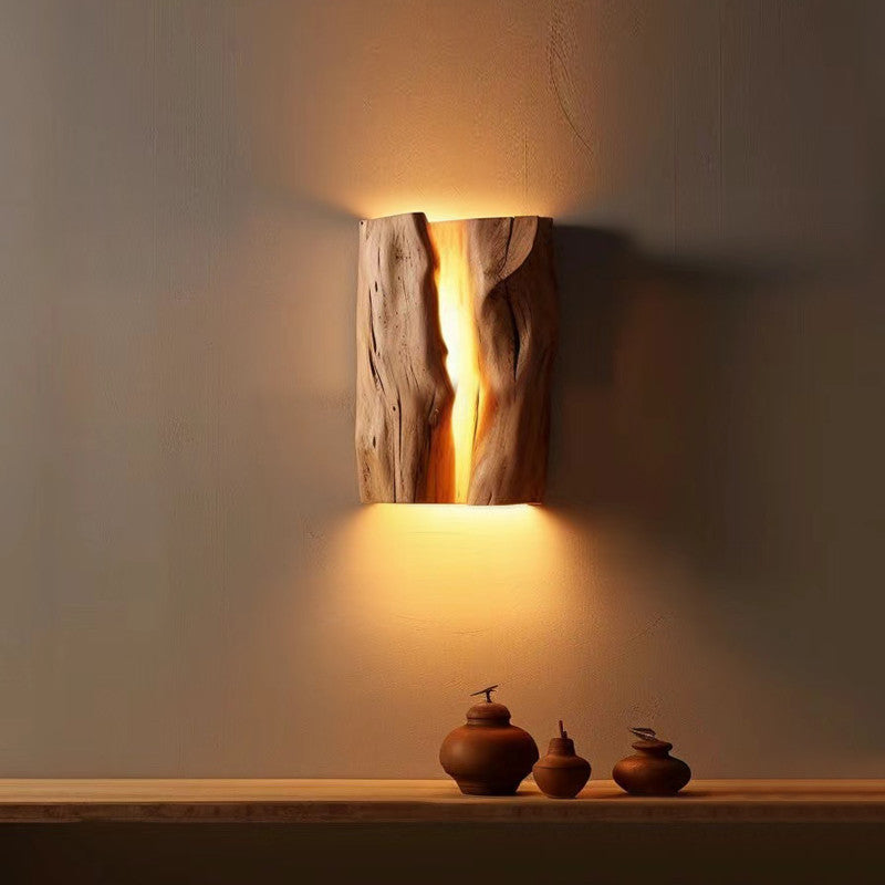 Solid Wood Wall lamp with LED Lighting