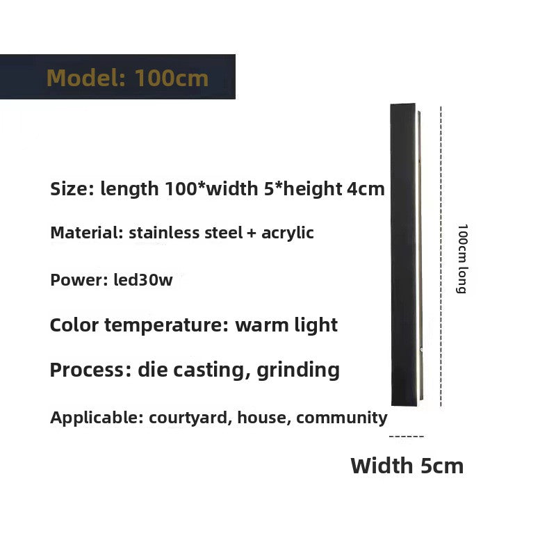 Waterproof Outdoor LED Strip Wall Lamp Minimalist Design IP65