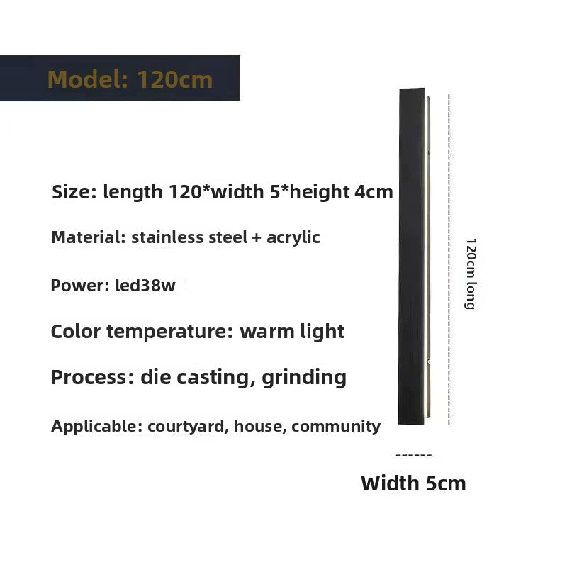 Waterproof Outdoor LED Strip Wall Lamp Minimalist Design IP65