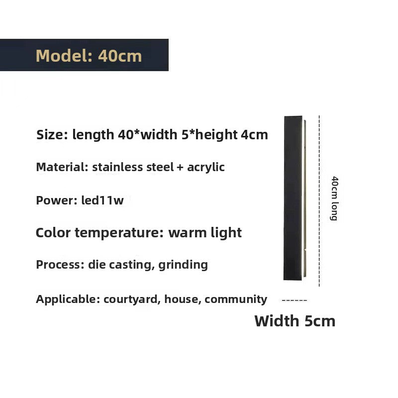 Waterproof Outdoor LED Strip Wall Lamp Minimalist Design IP65