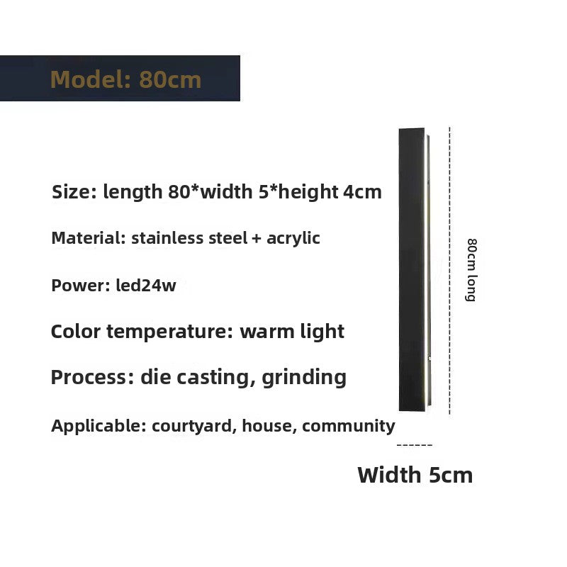Waterproof Outdoor LED Strip Wall Lamp Minimalist Design IP65